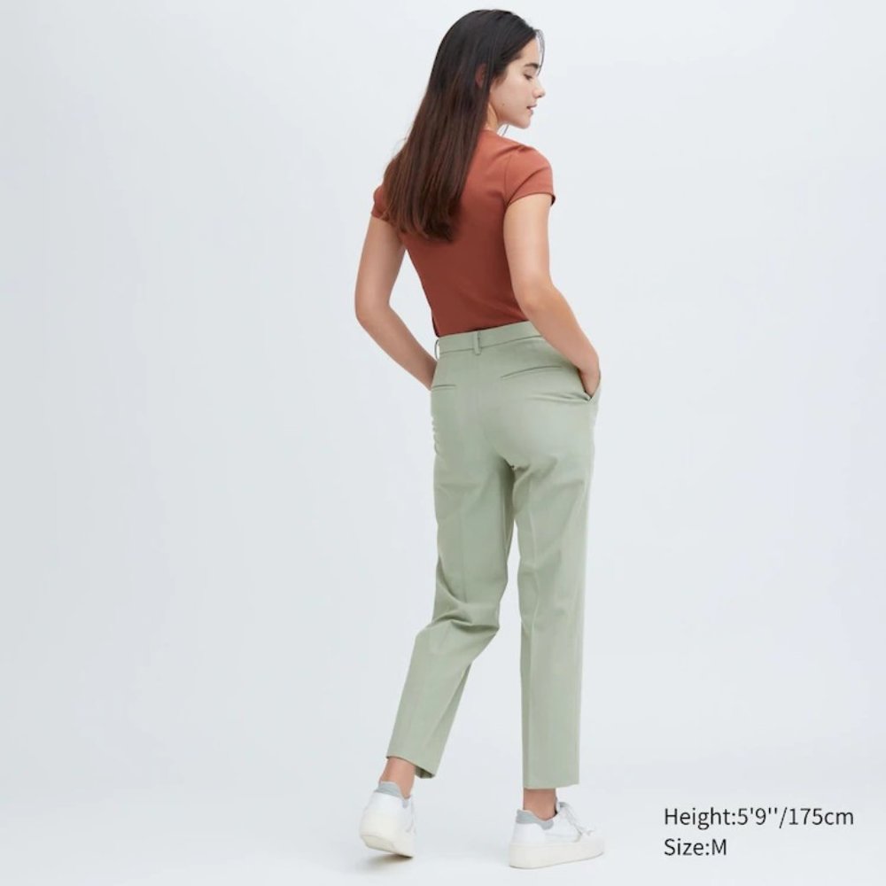 🔴 Uniqlo SMART ANKLE PANTS (2way Stretch) Mint Green Size XXS